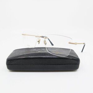 Paul Vosheront PV 619 C1 23Karat Gold Plated Gold, Rimless, New Eyeglasses.